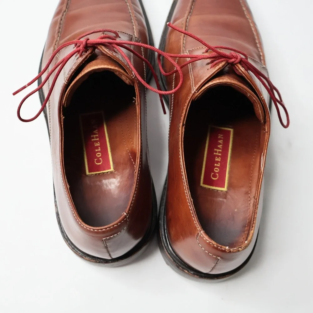 Cole Haan Nike Air Mens Brown Leather Split Toe Derby Dress‎ Shoes Size 9 M